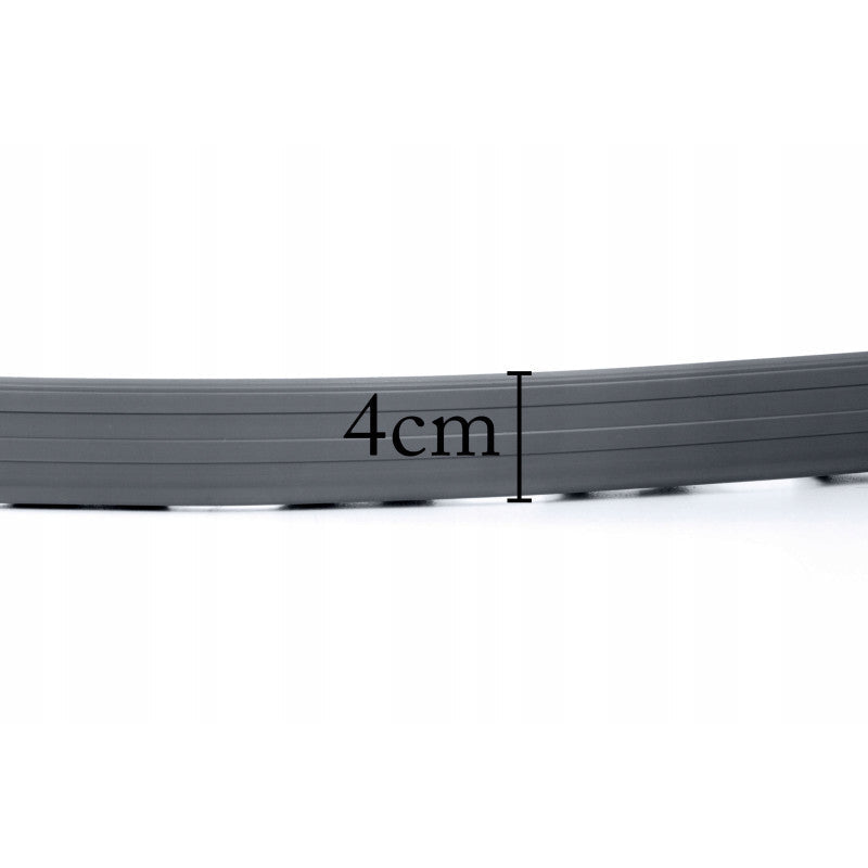 Grey Curved Lawn Edging Set with Pegs, 40mm Height