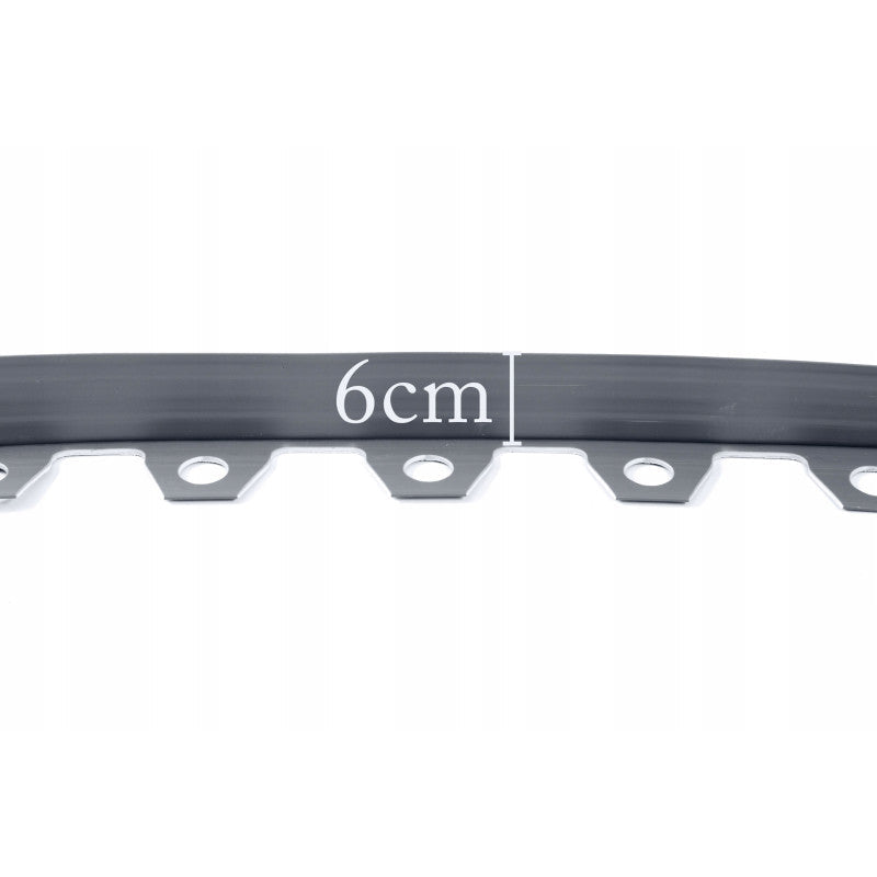Grey Curved Lawn Edging Set with Pegs, 60mm Height