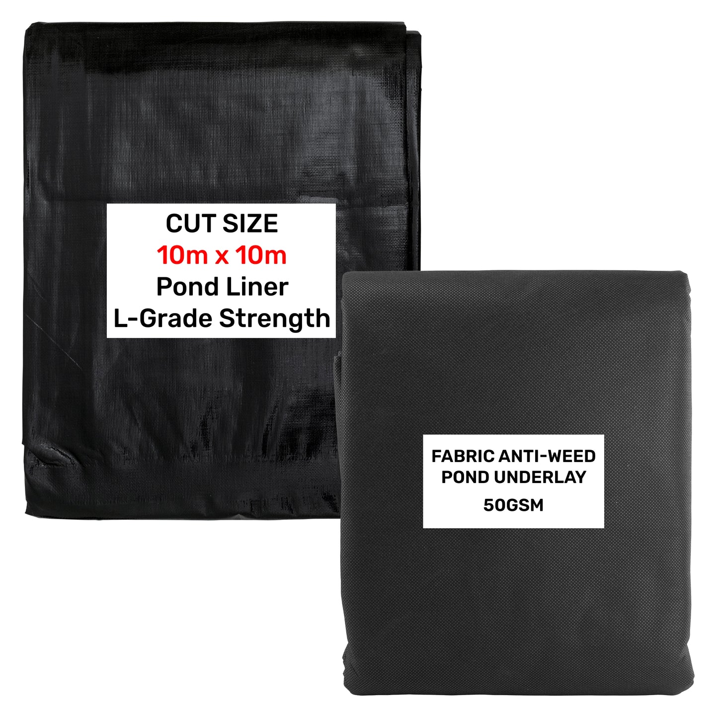 200gsm Black Flexible Garden Pond Liners with Underlay