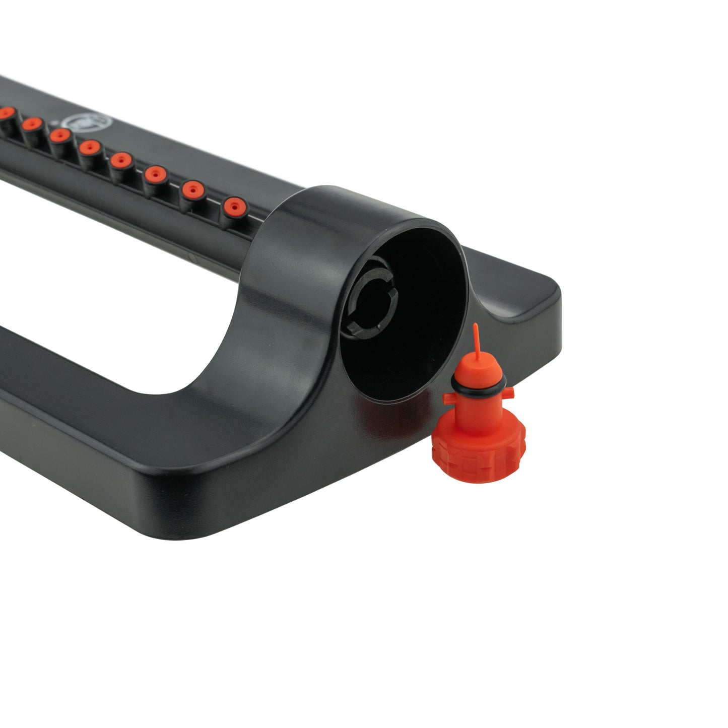 Oscillating Bar Sprinkler, Black & Orange
