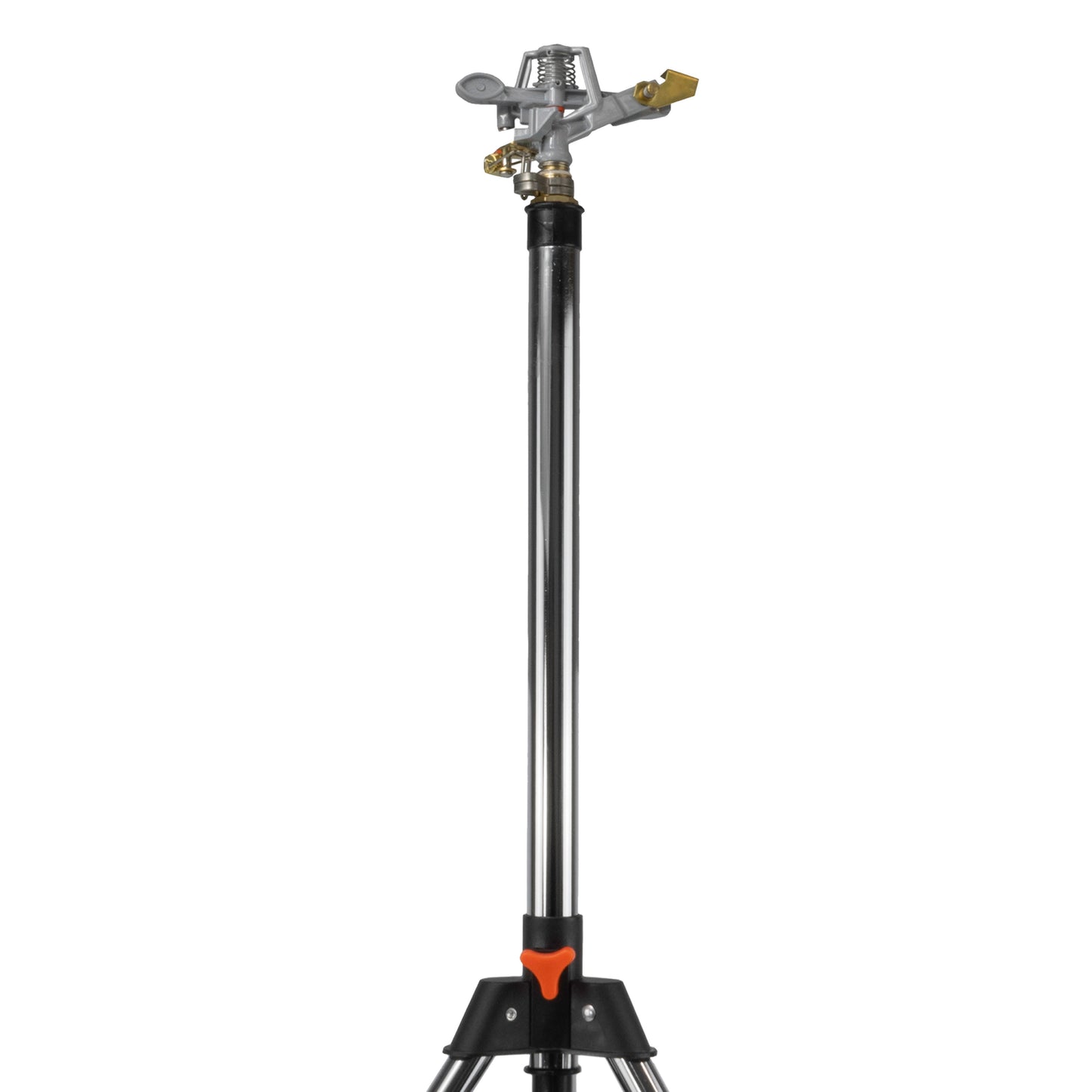 Metal Tripod with Rotating Sprinkler Head & Brass GEKA Connector, 450 m²