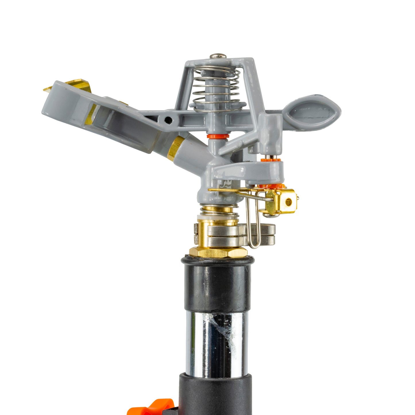 Metal Tripod with Rotating Sprinkler Head & Brass GEKA Connector, 450 m²