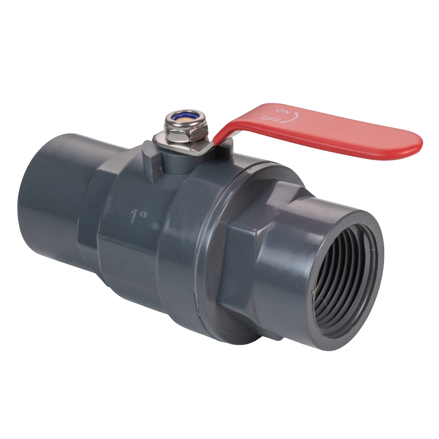 Stainless Steel Ball PP Valve & Barbed Outlet, 1"
