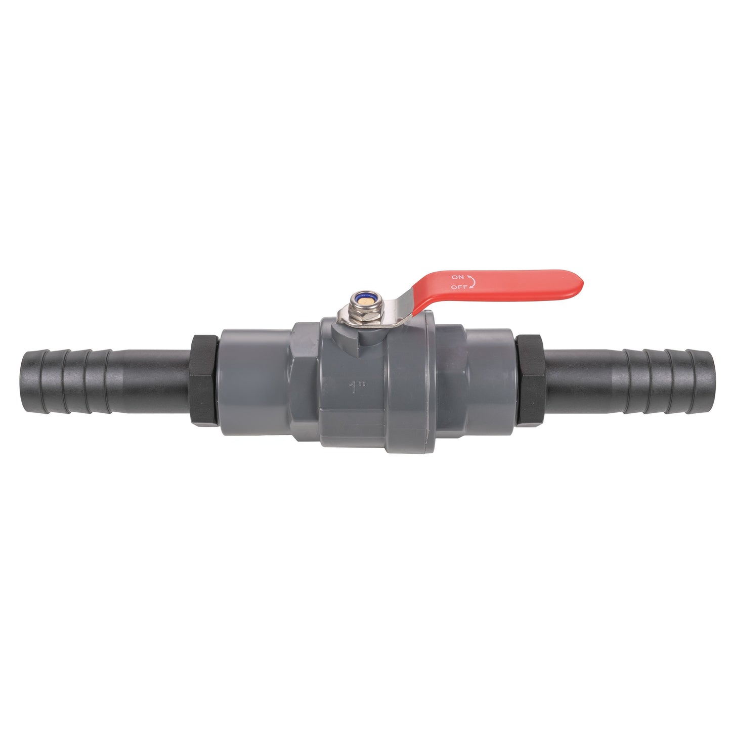 Stainless Steel Ball PP Valve & Barbed Outlet, 1"