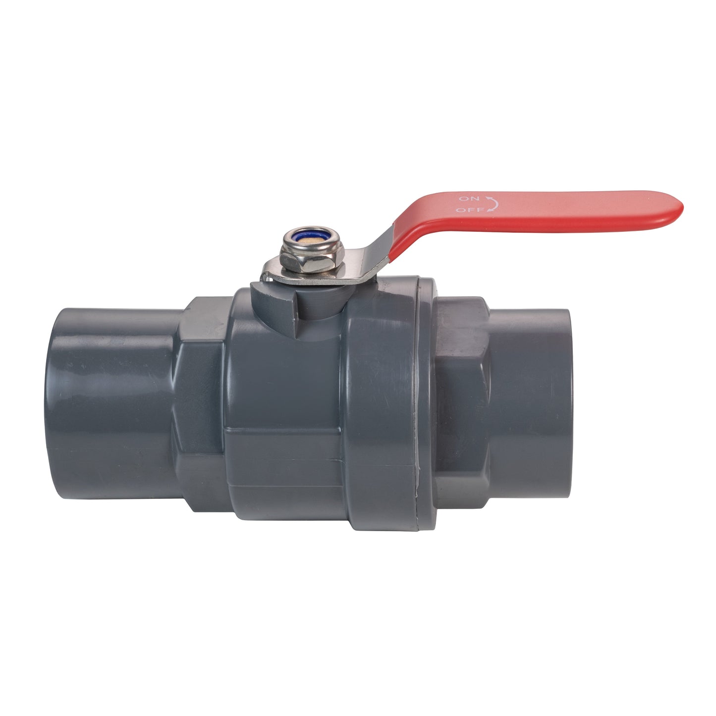 Polypropylene Lever Valve with Stainless Steel Ball, 1/2"