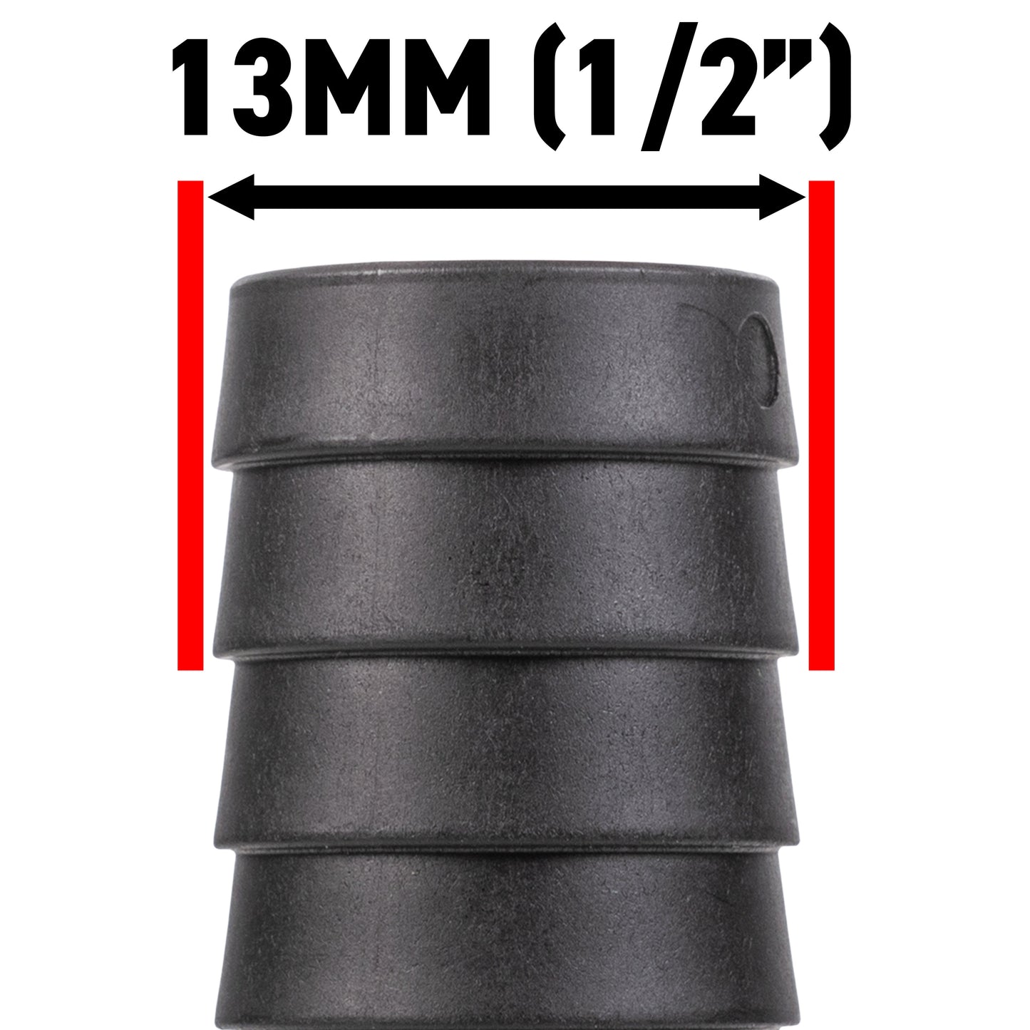 Stainless Steel Ball PP Valve & Barbed Outlet, 1/2"