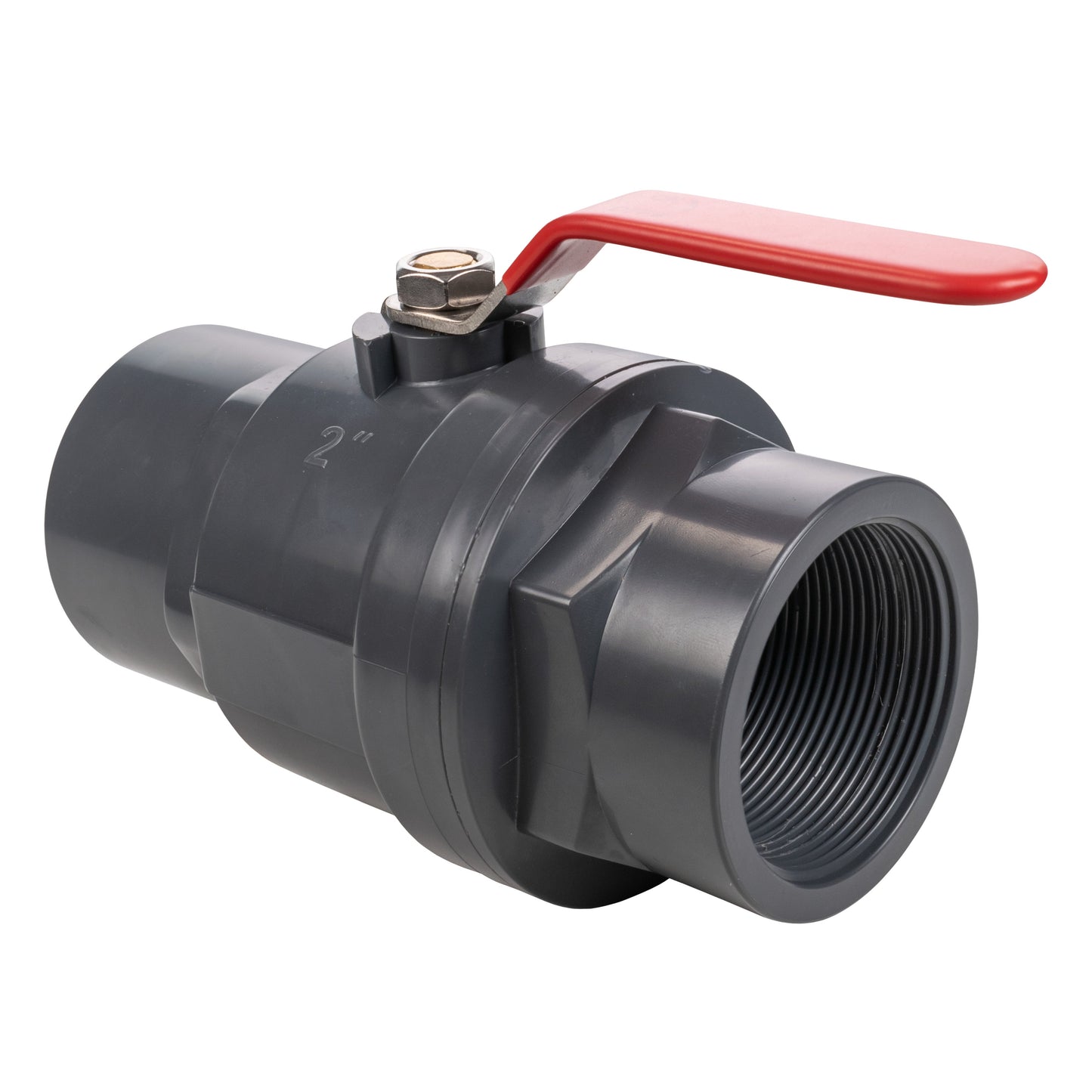 Stainless Steel Ball PP Valve & Barbed Outlet, 2"