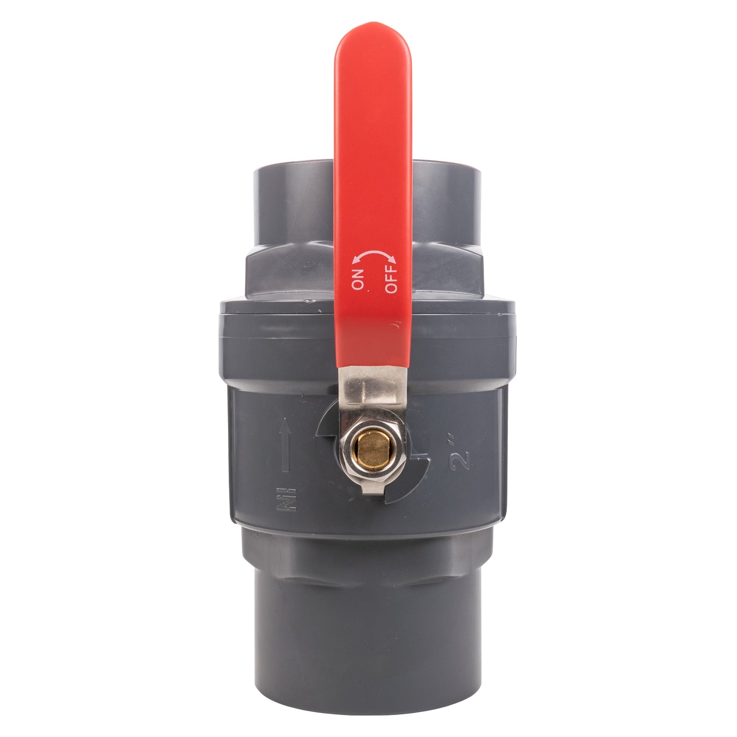 Stainless Steel Ball PP Valve & Barbed Outlet, 2"