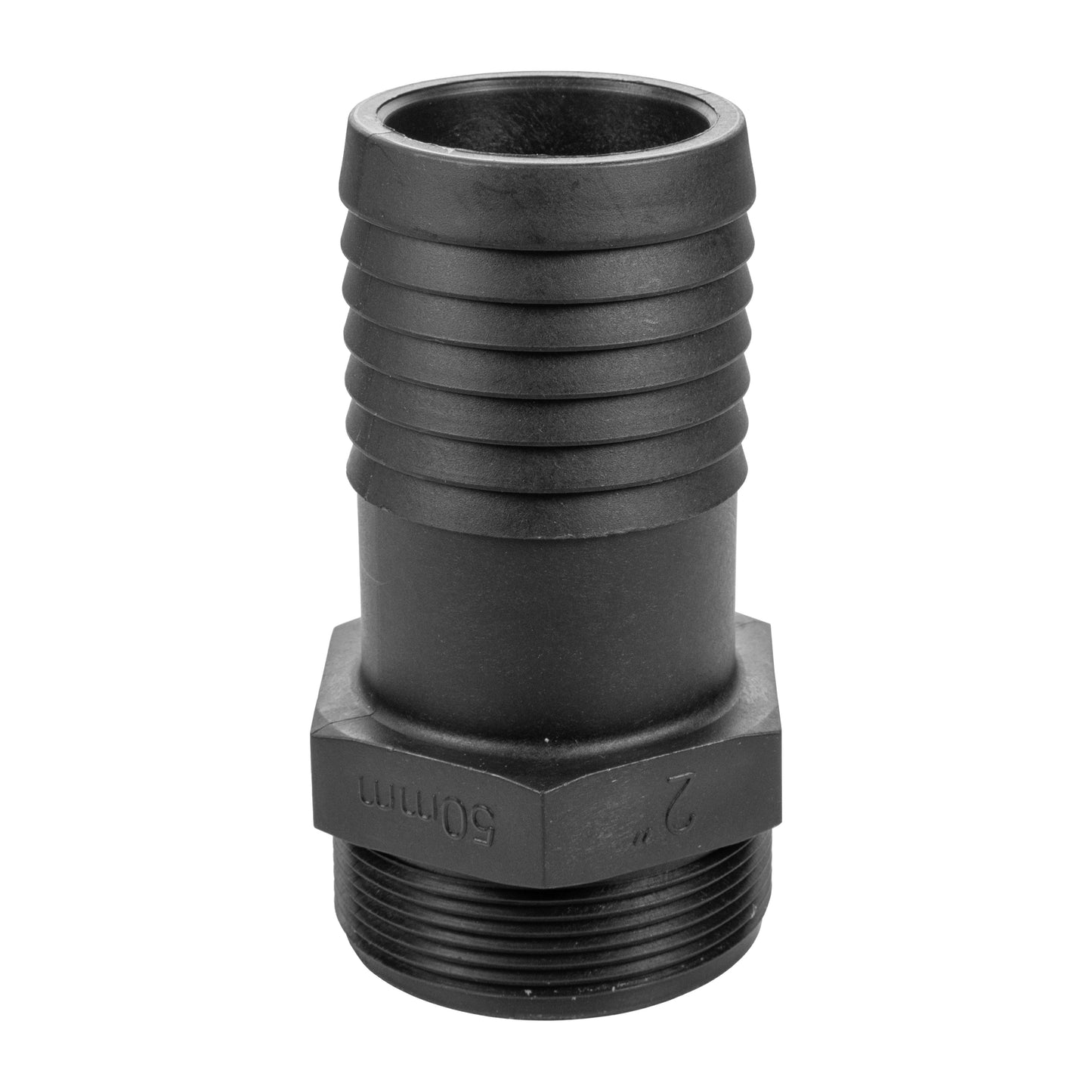 Stainless Steel Ball PP Valve & Barbed Outlet, 2"