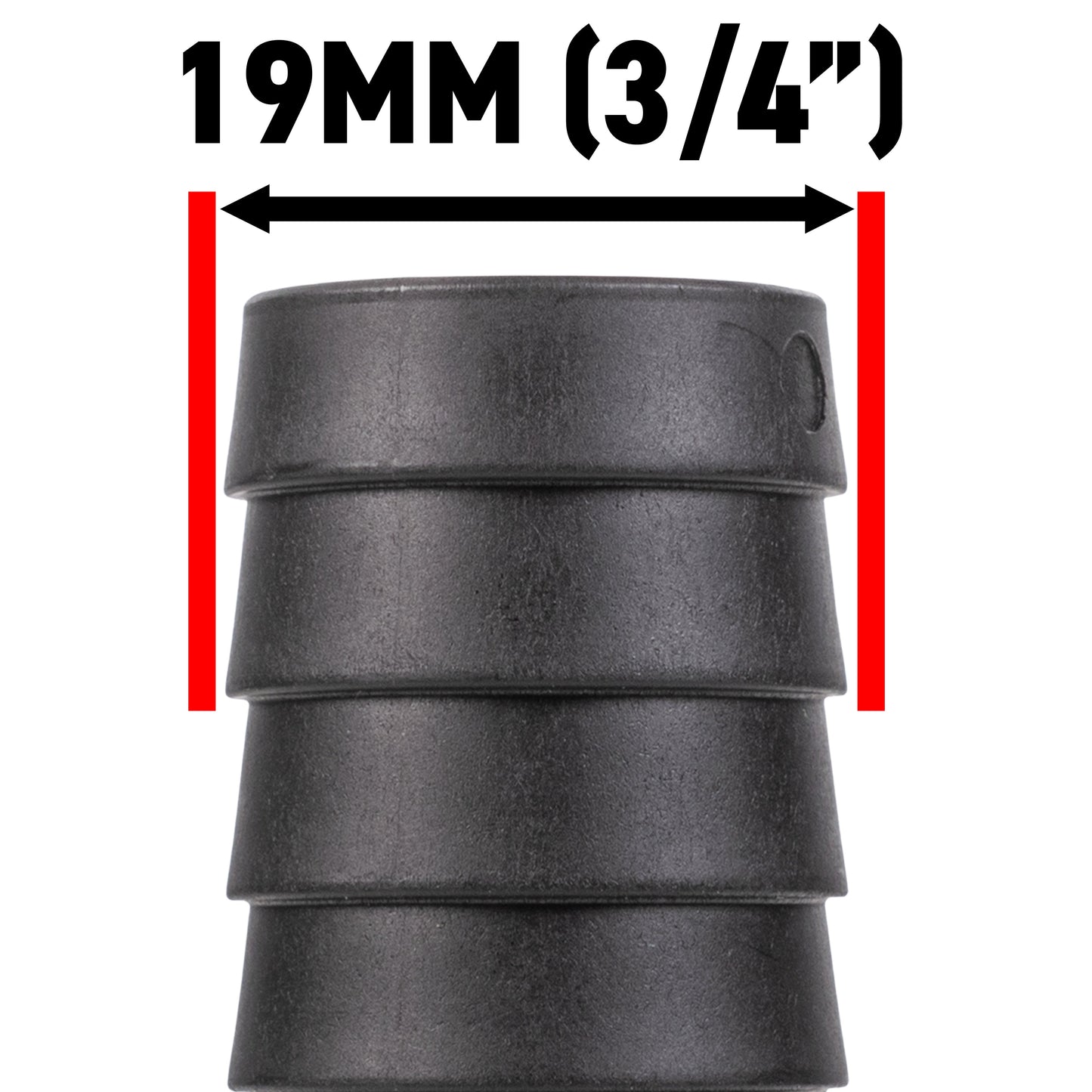 Stainless Steel Ball PP Valve & Barbed Outlet, 3/4"