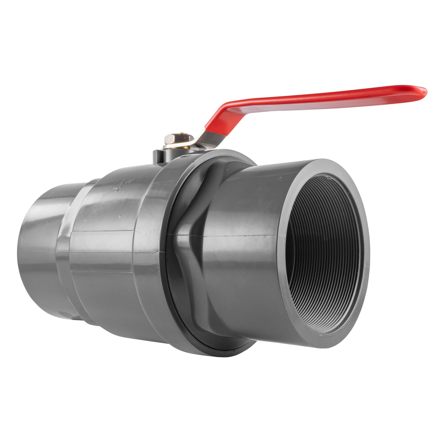 Stainless Steel Ball PP Valve & Barbed Outlet, 4"