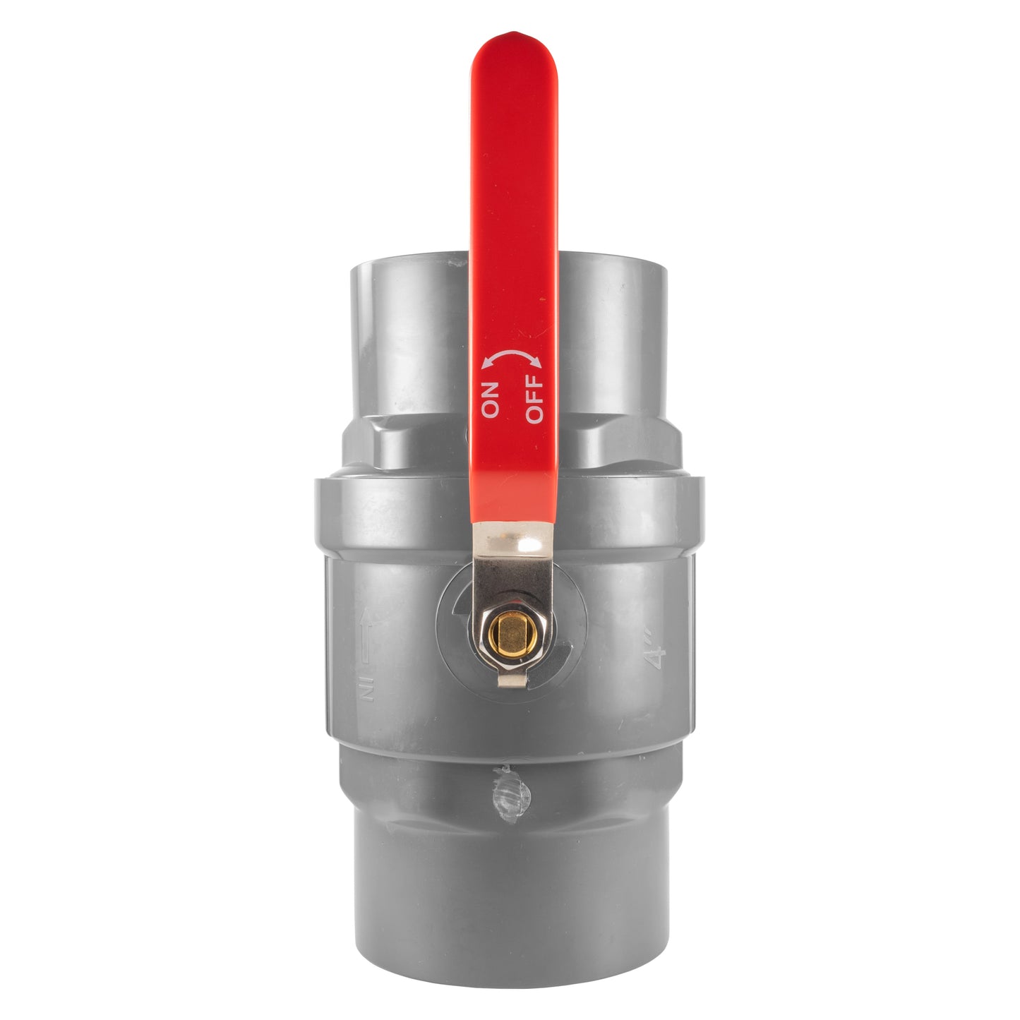 Stainless Steel Ball PP Valve & Barbed Outlet, 4"