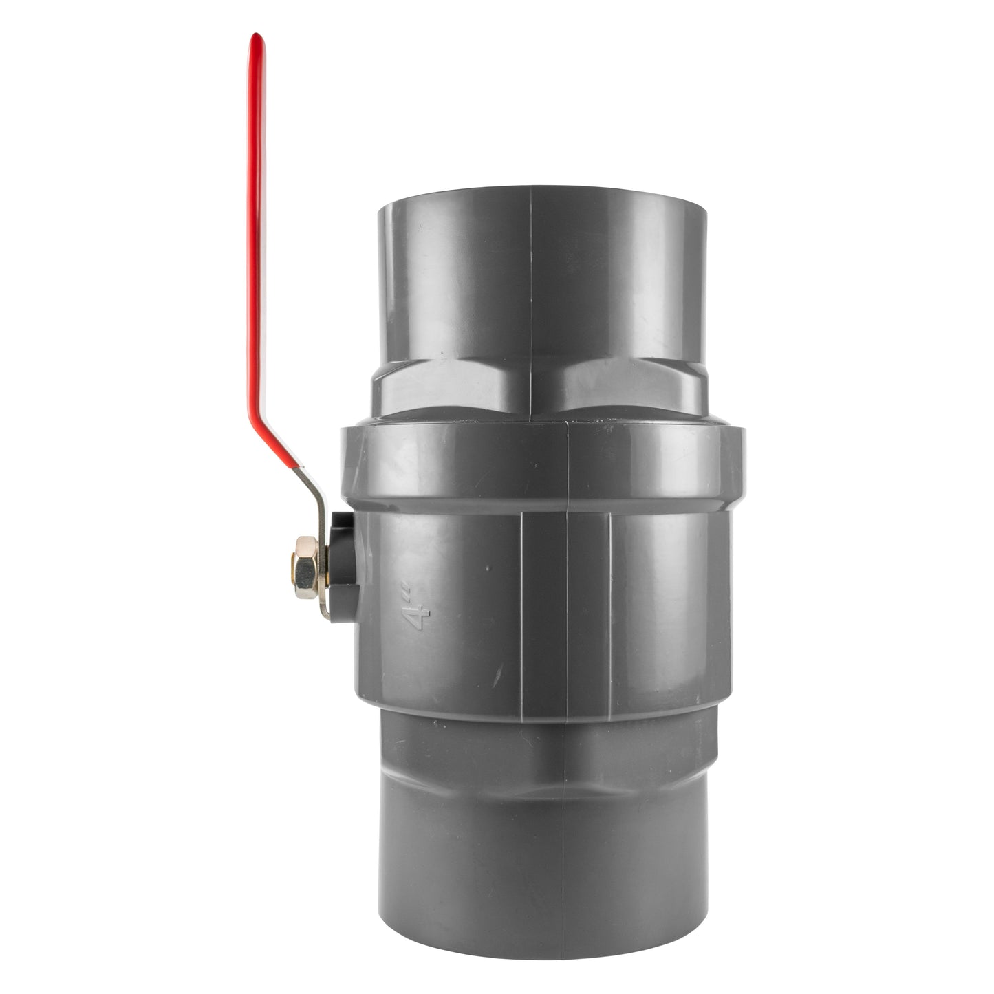 Stainless Steel Ball PP Valve & Barbed Outlet, 4"