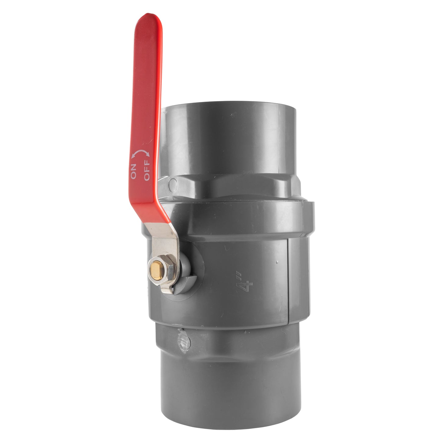 Stainless Steel Ball PP Valve & Barbed Outlet, 4"