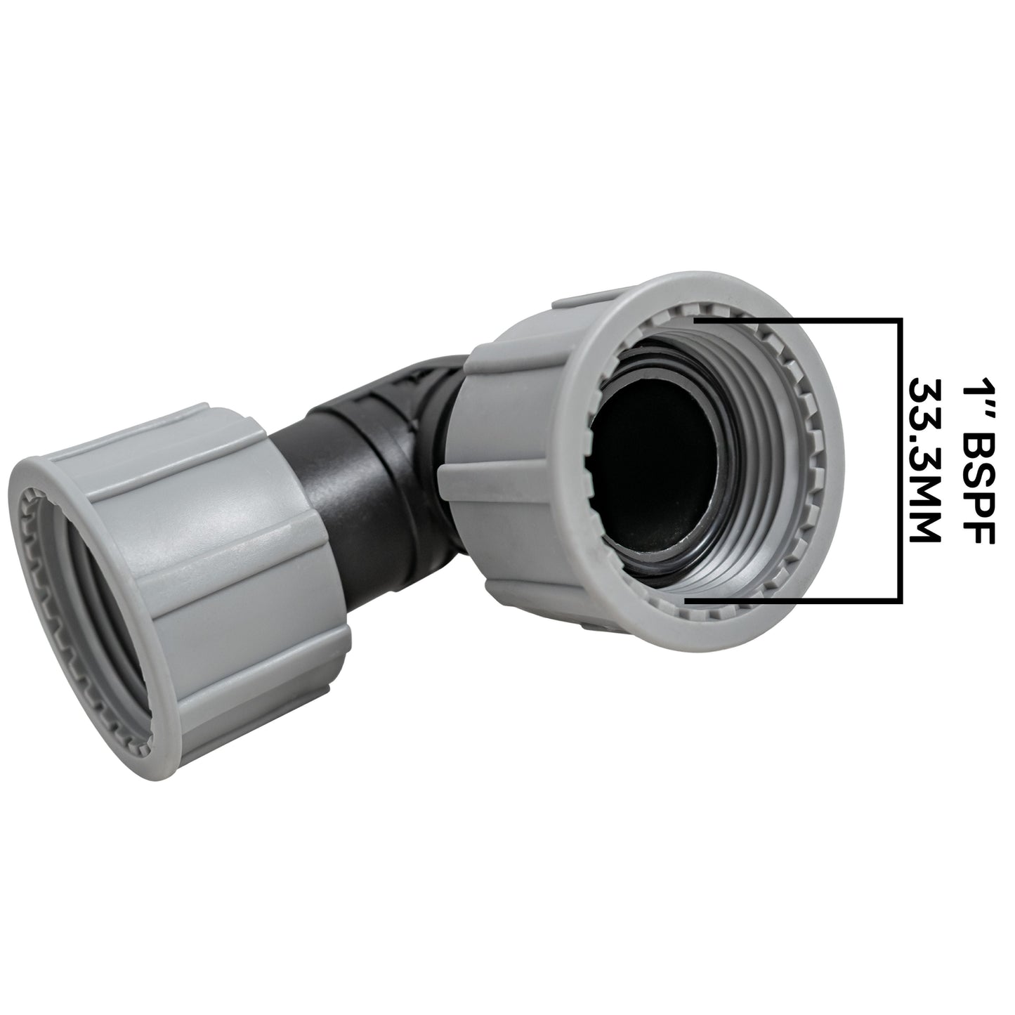 1" BSPF Irrigation Elbow with Swivel Threads