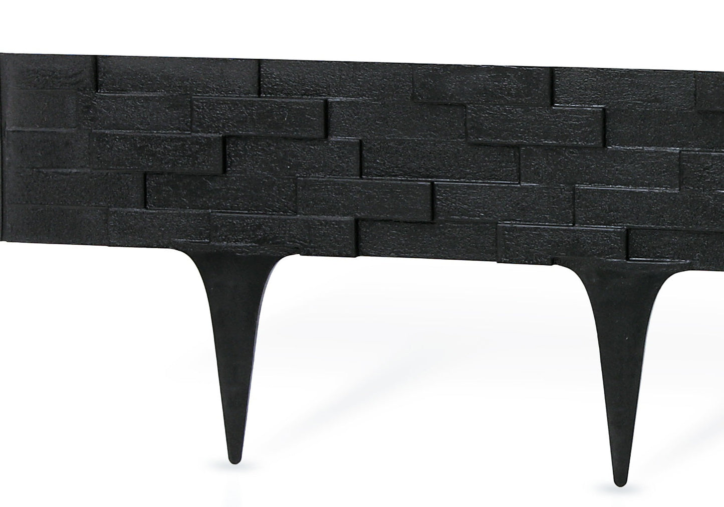 Black Slate Texture Palisade Lawn Edging, 2.38m
