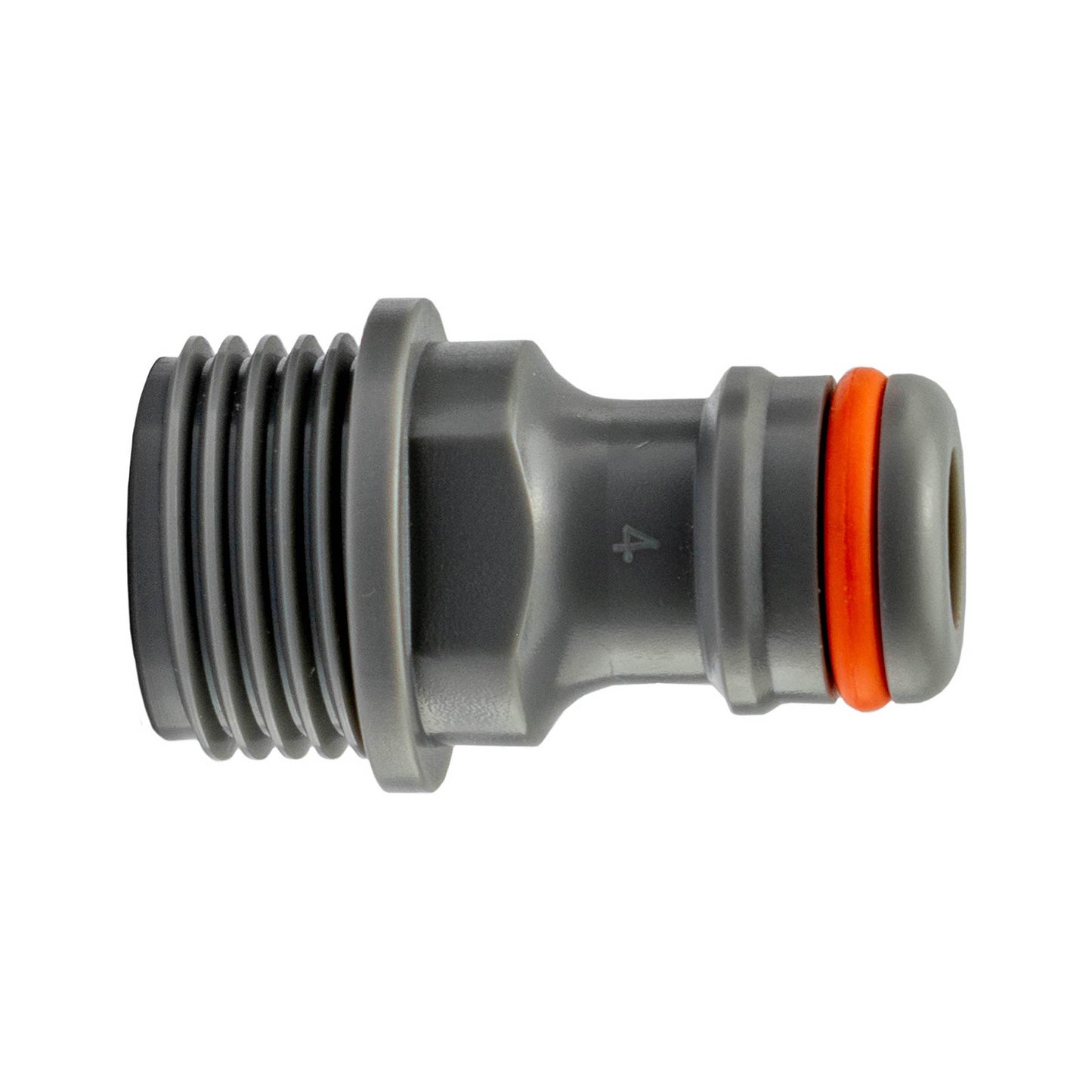 Male Tap Connector – 3/4” BSPM, Grey