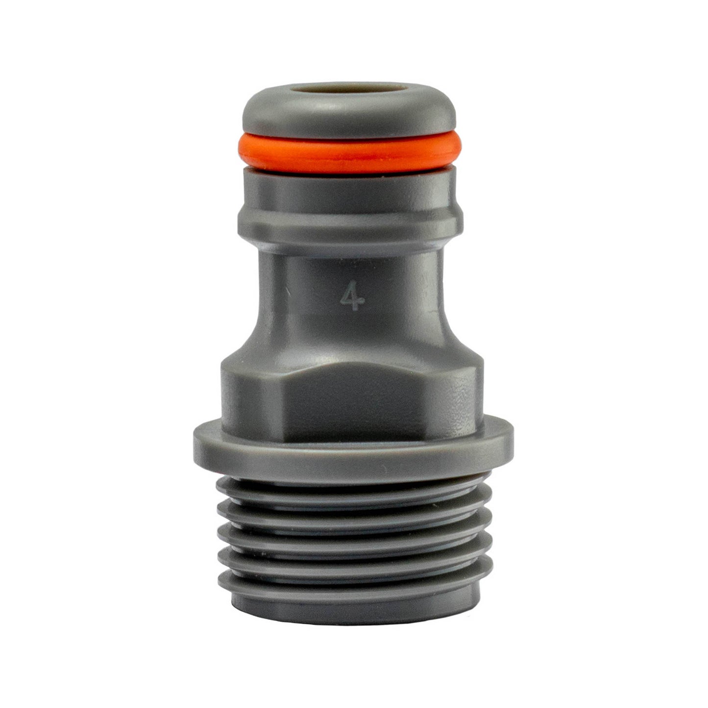 Male Tap Connector – 3/4” BSPM, Grey