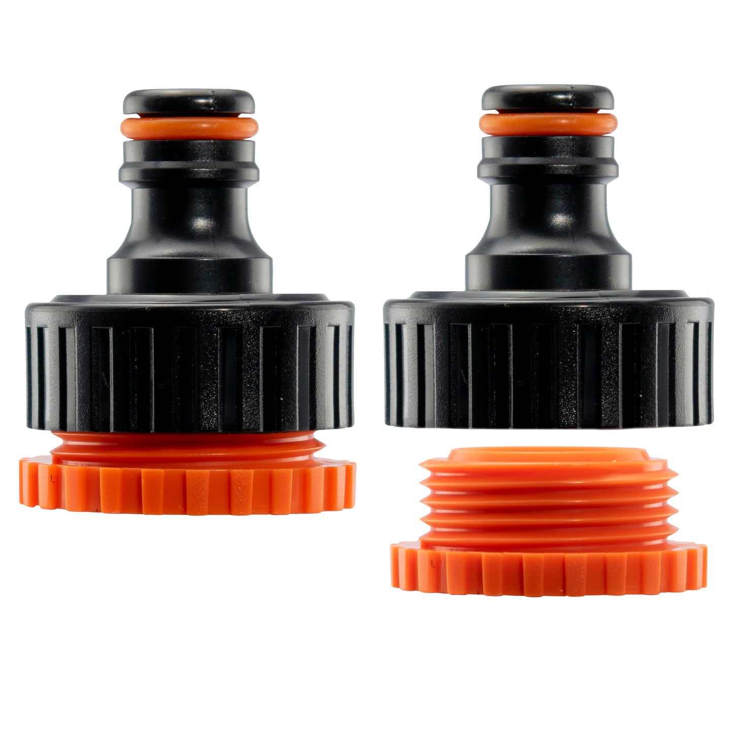 Hose Connectors Set with Nozzle, Black