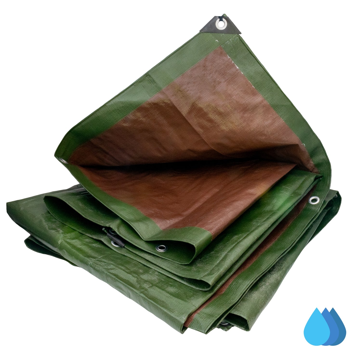 220gsm Heavy-grade Green & Brown Tarpaulins