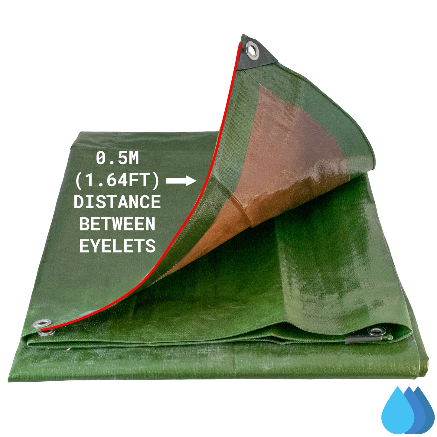 220gsm Heavy-grade Green & Brown Tarpaulins