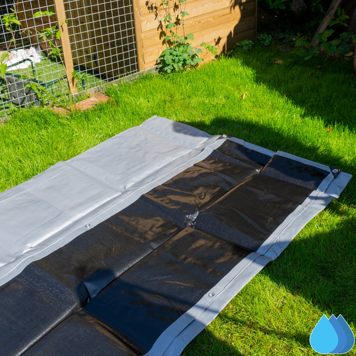 5m x 6m Silver & Black 300gsm Supergrade Tarpaulin