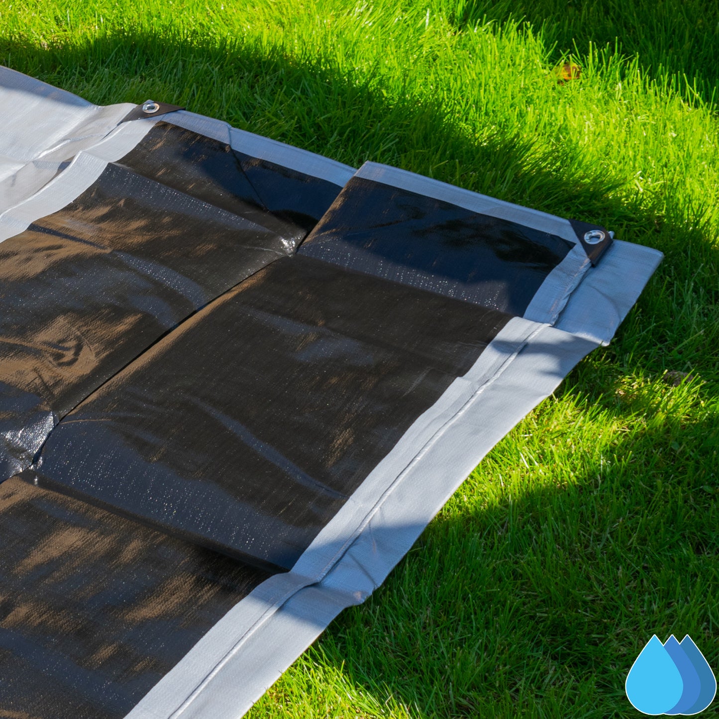 5m x 6m Silver & Black 300gsm Supergrade Tarpaulin