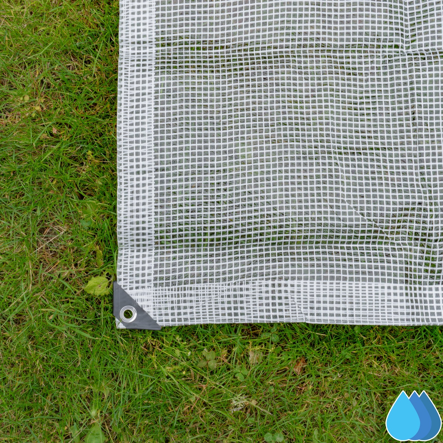 0.65m x 0.65m Clear Monotex 350gsm Supergrade Tarpaulin