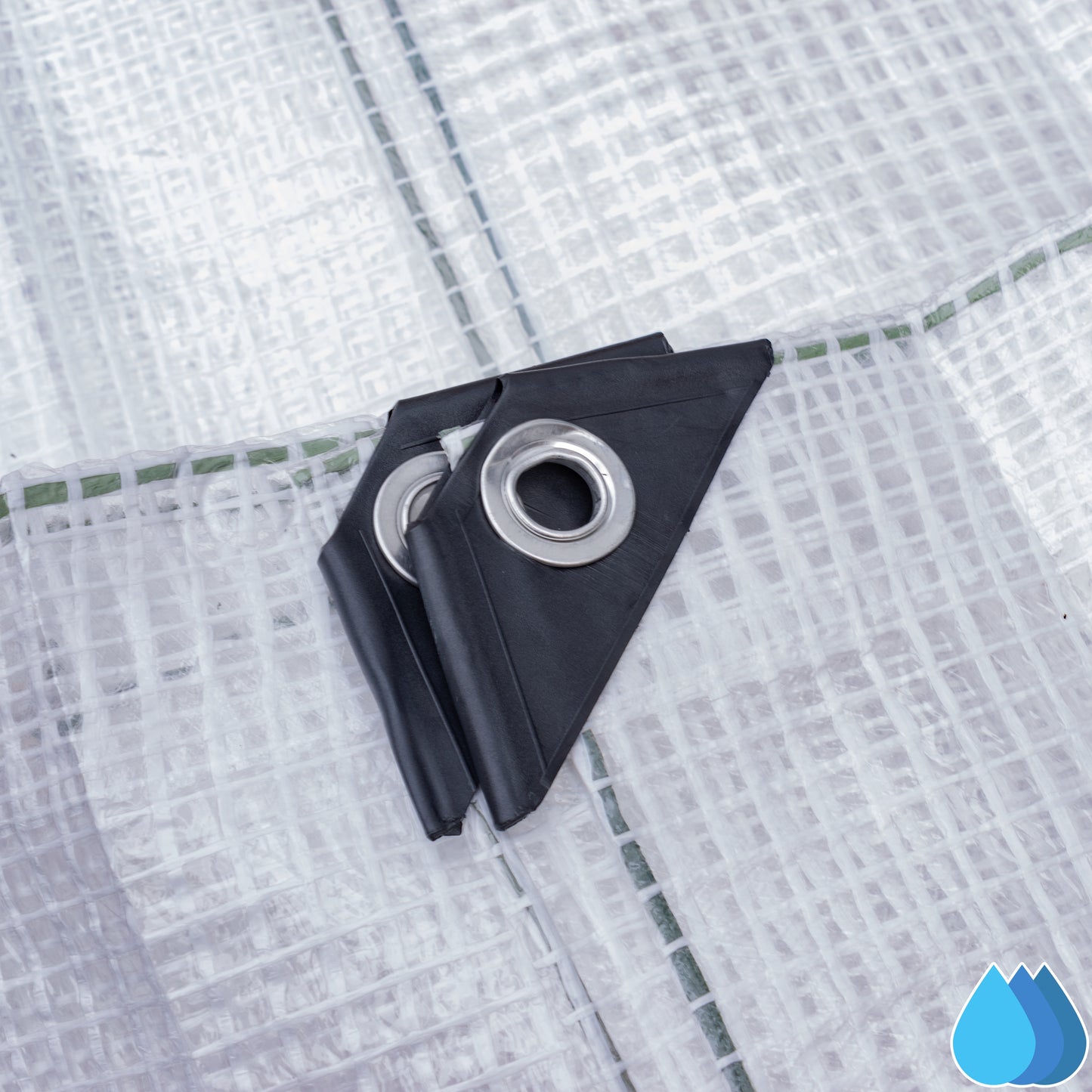 0.65m x 0.65m Clear Monotex 350gsm Supergrade Tarpaulin