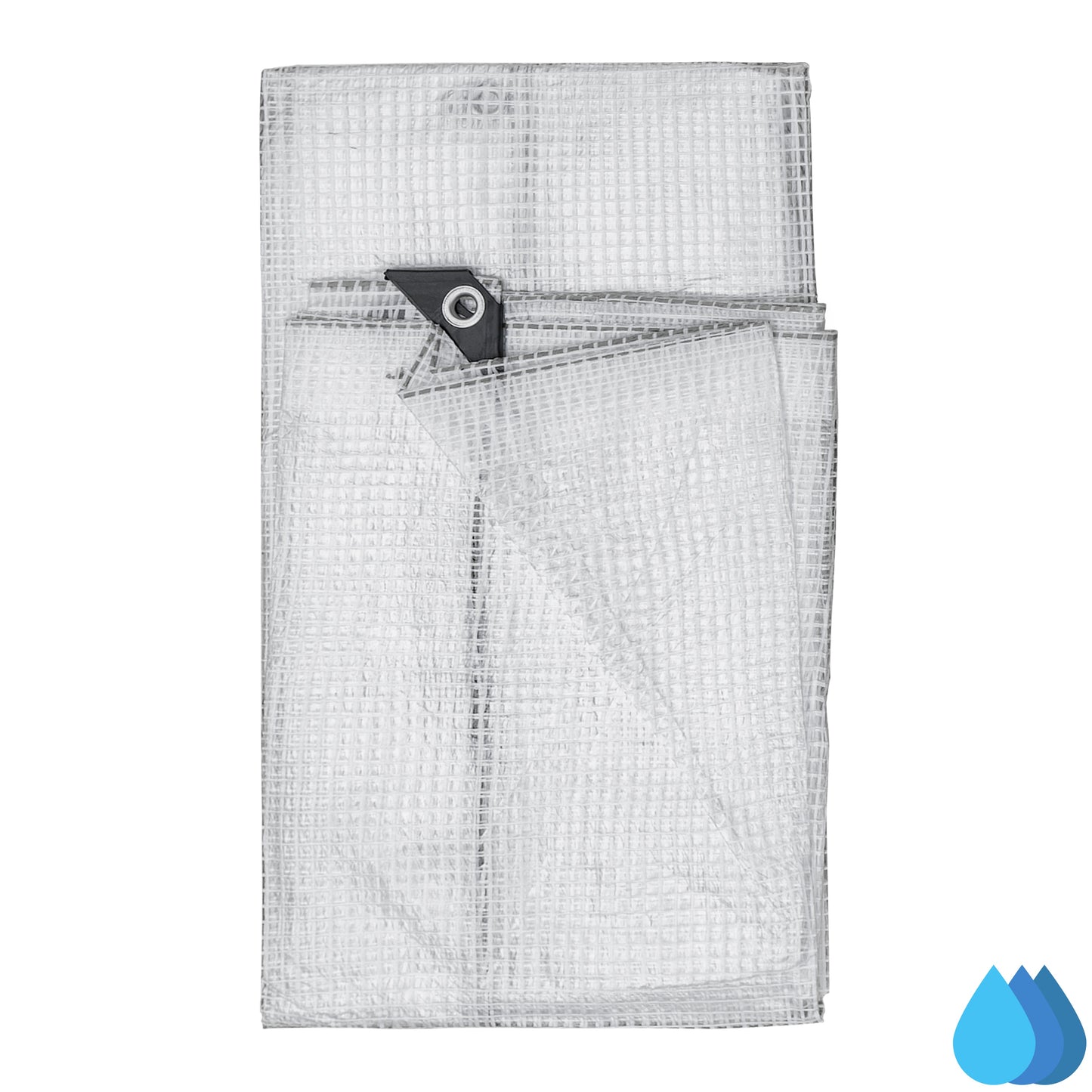0.65m x 0.65m Clear Monotex 350gsm Supergrade Tarpaulin
