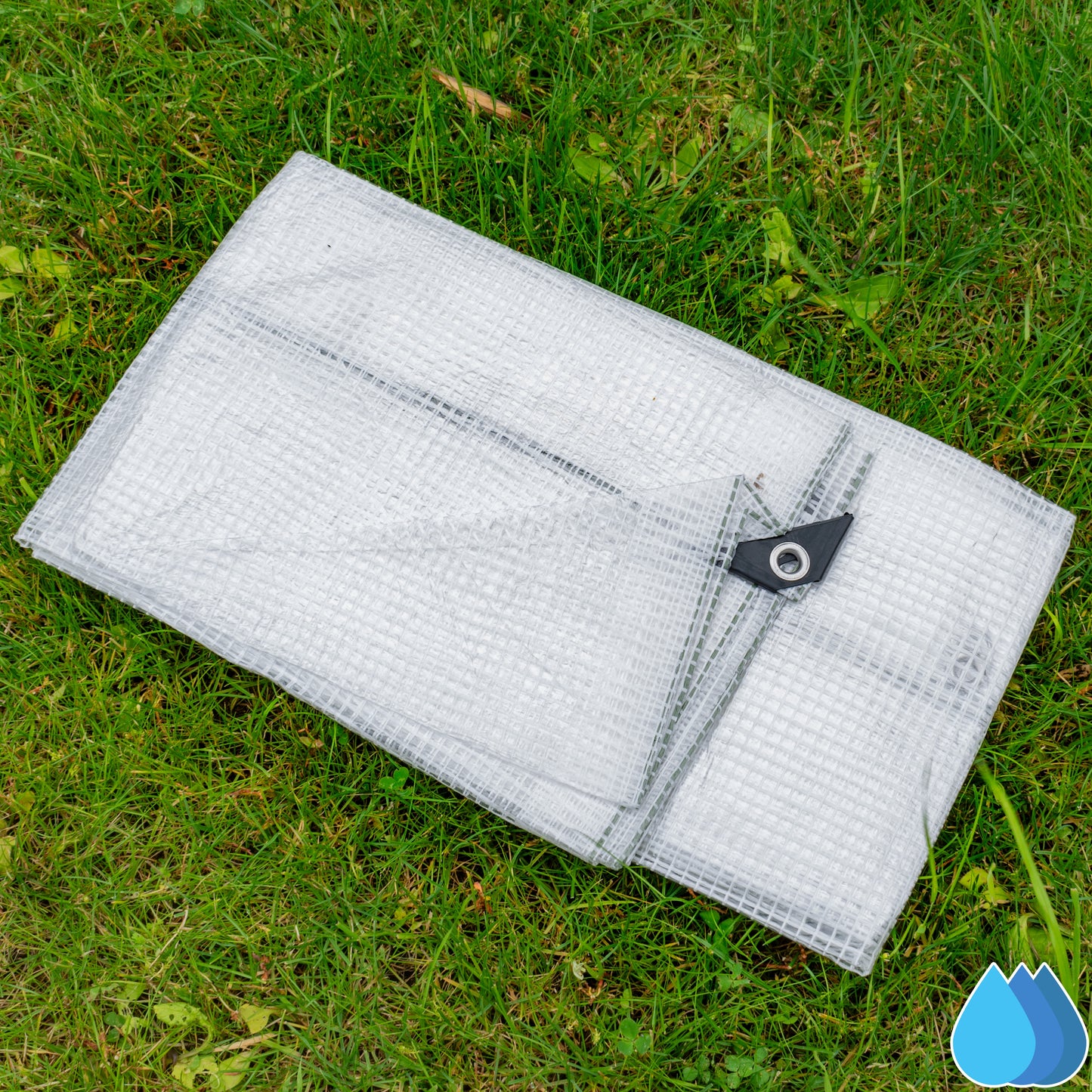 0.65m x 0.65m Clear Monotex 350gsm Supergrade Tarpaulin