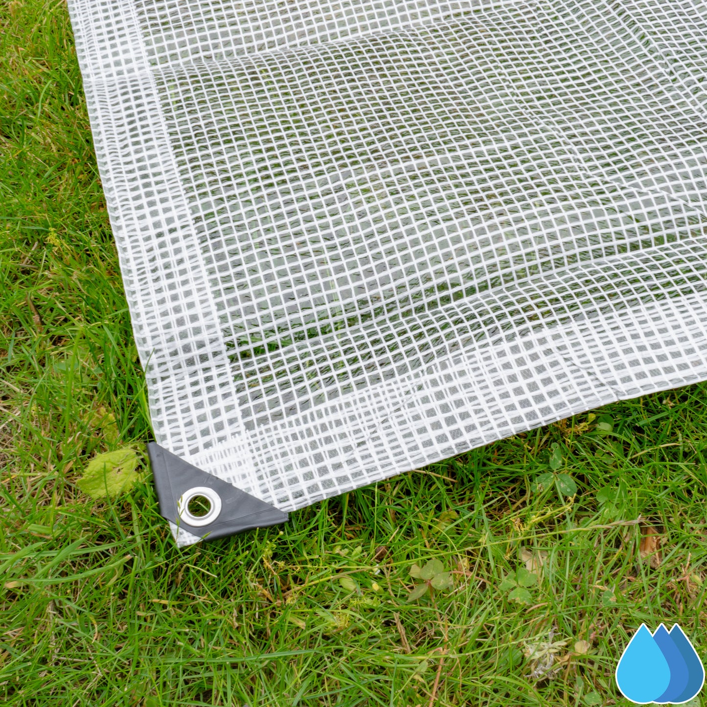 0.65m x 0.65m Clear Monotex 350gsm Supergrade Tarpaulin