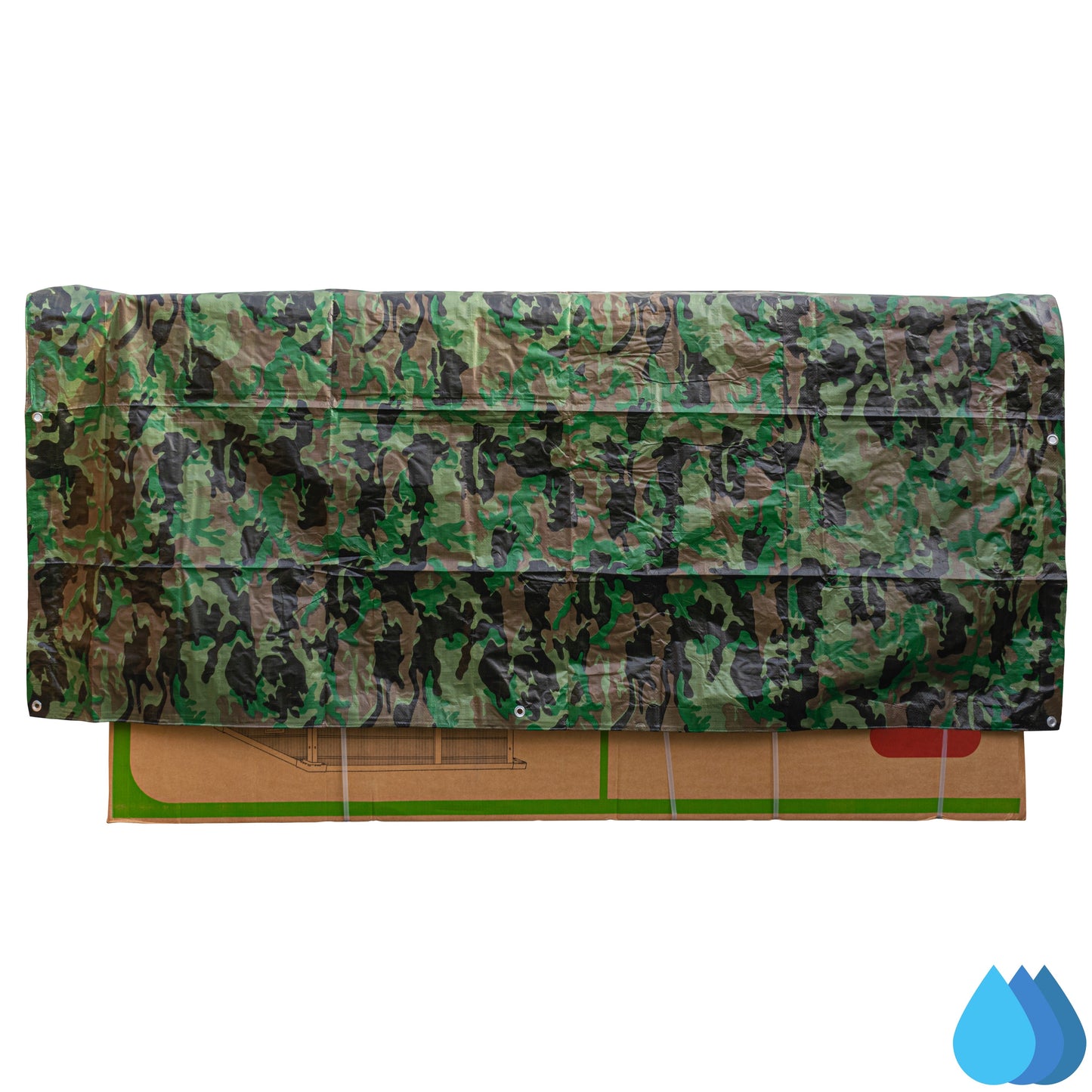 3m x 5m Camouflage Tarpaulins, Bradas 90 GSM
