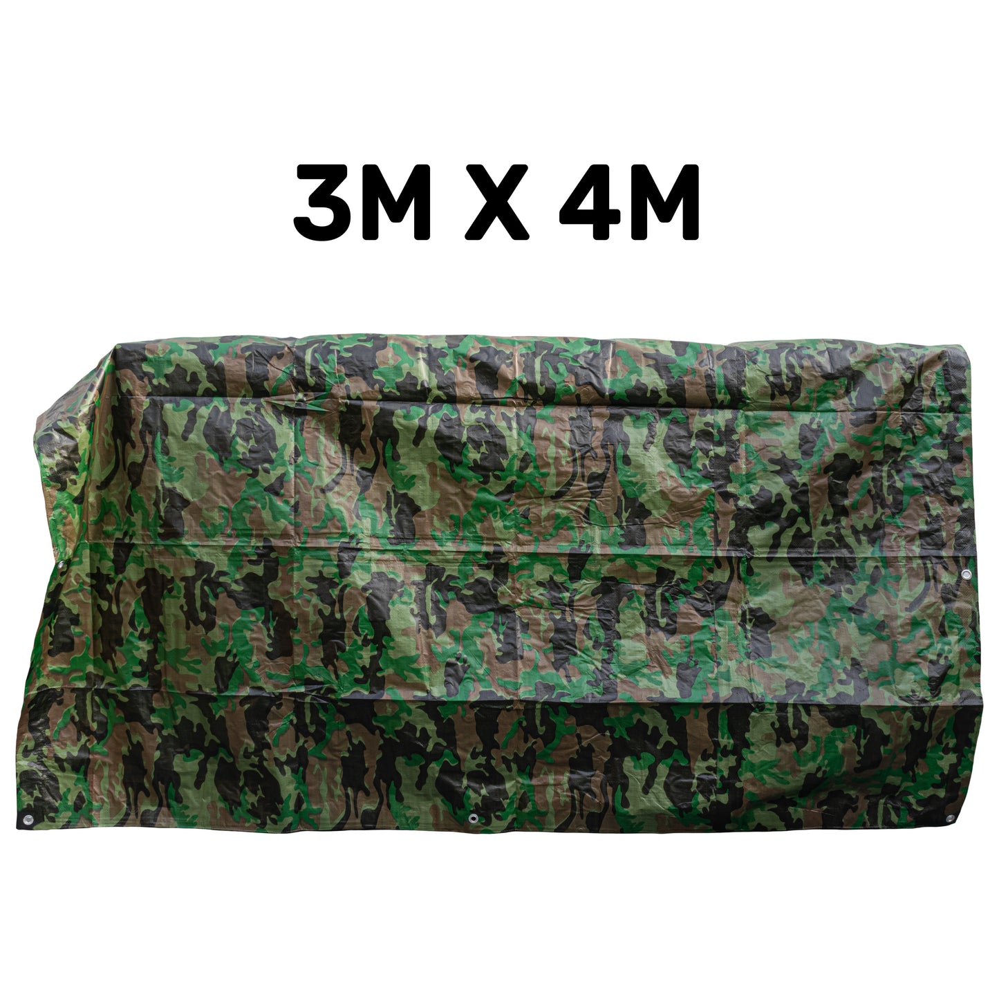 3m x 4m Camouflage 90gsm Tarpaulin
