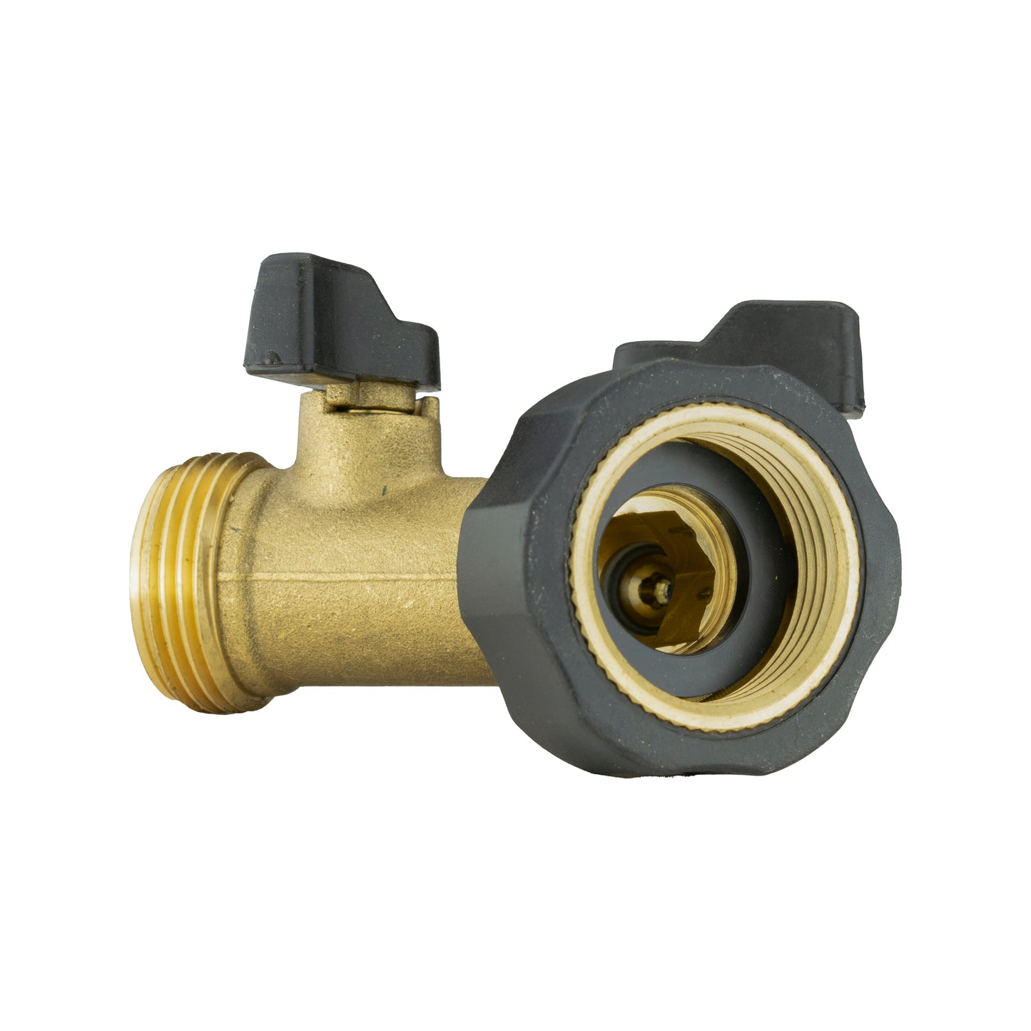 2-way Tap Splitter Valve with 3/4" Threads, Brass
