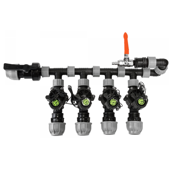 1" BSP Irrigation Tee with Swivel Threads, Female-Female-Male