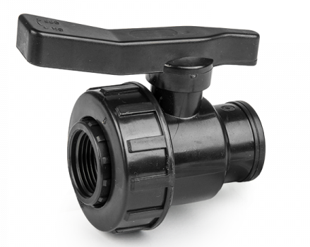 Polypropylene Single Union Female Ball Valve, 2"