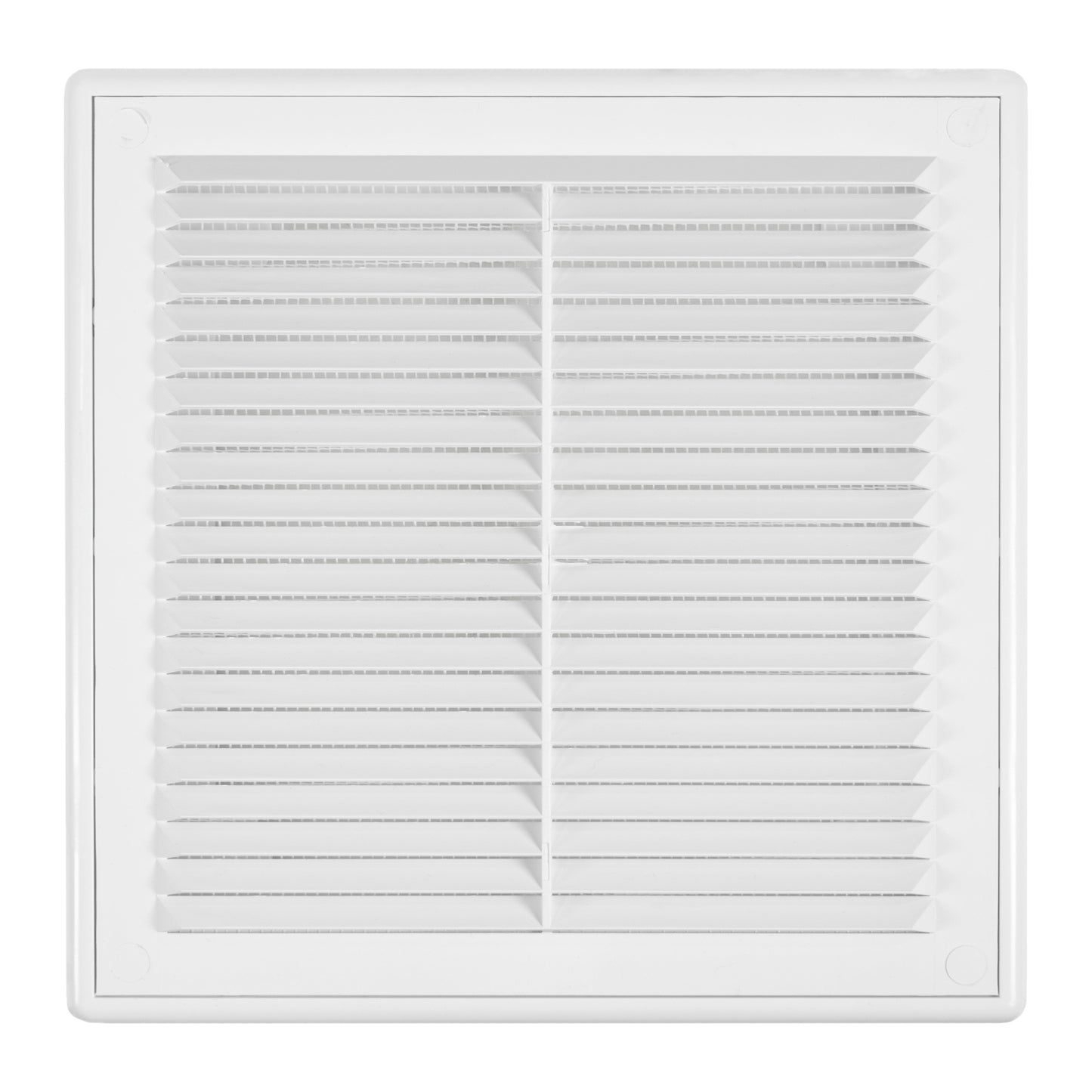 White Louvre Vent with Fly Screen, 150mm x 150mm