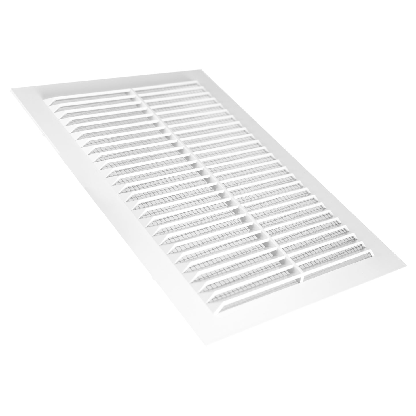 White Louvre Vent with Fly Screen, 170mm x 240mm