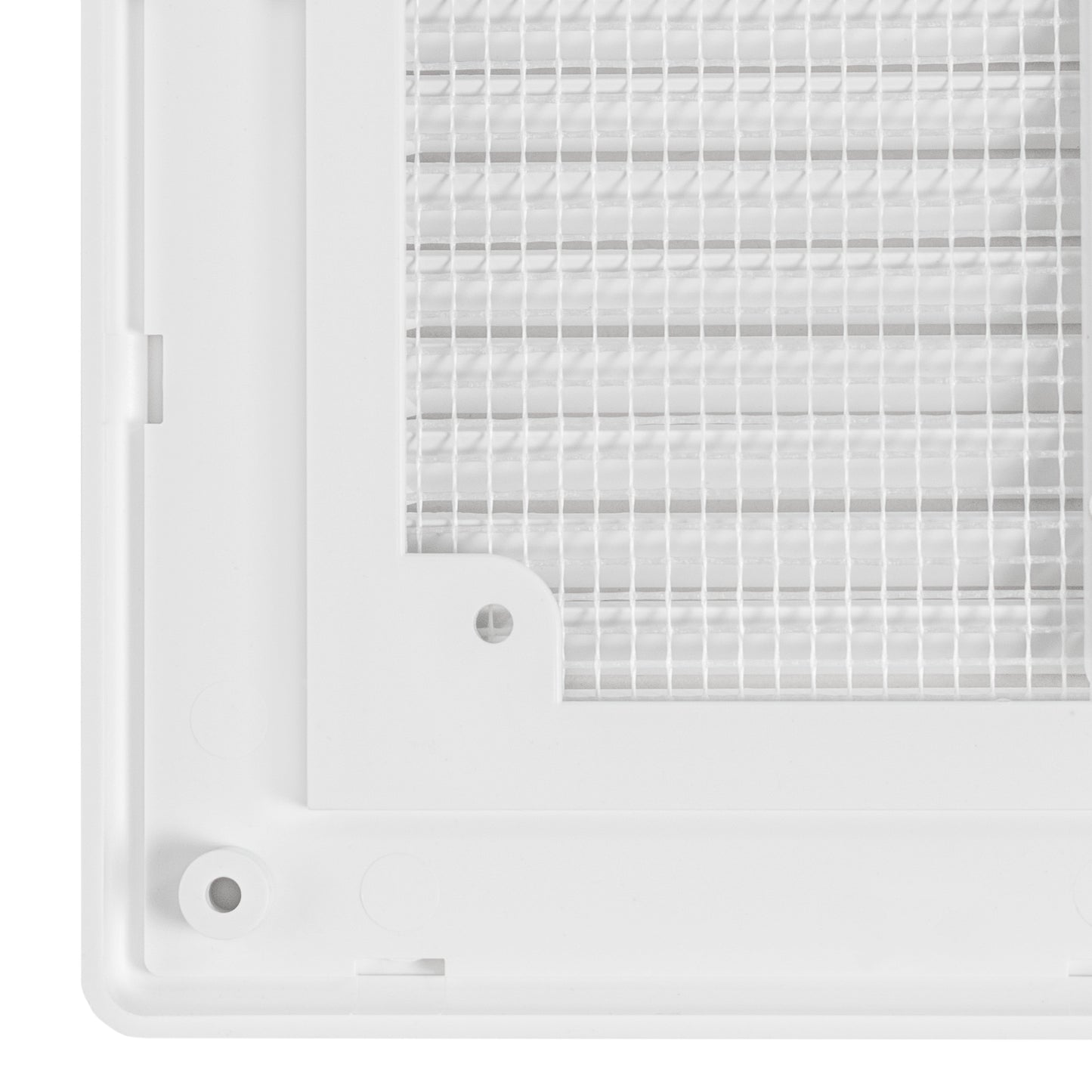 White Louvre Vent with Fly Screen, 180mm x 250mm