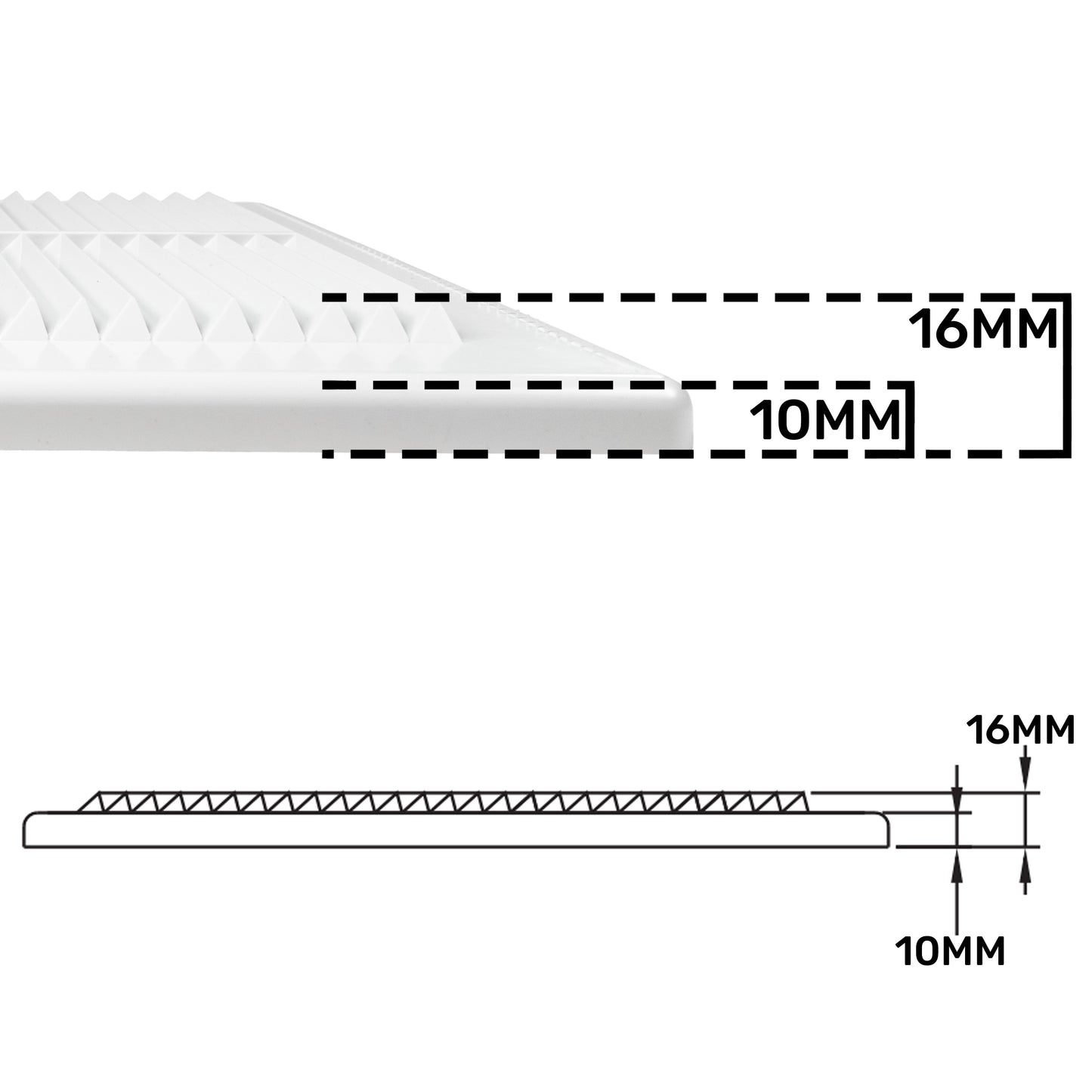 White Louvre Vent with Fly Screen, 180mm x 250mm