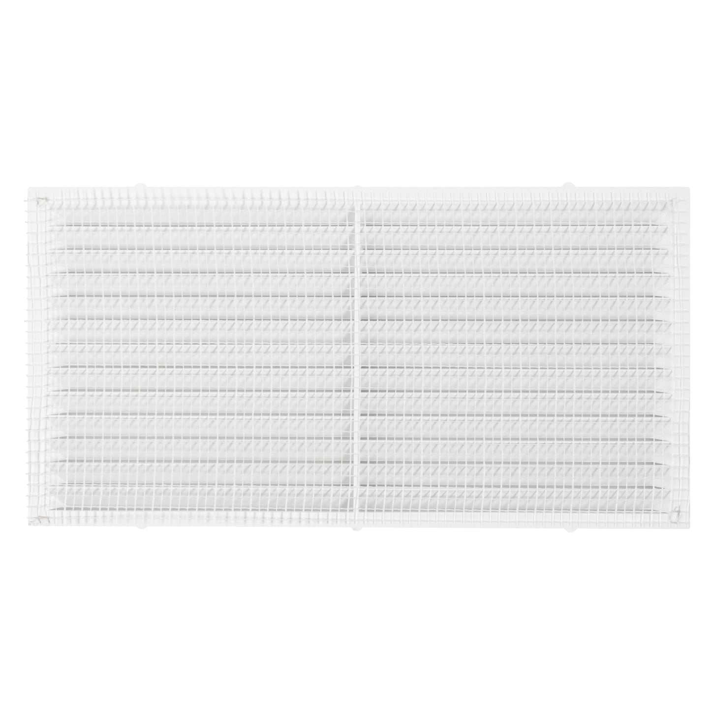 White Louvre Vent with Fly Screen, 120mm x 220mm