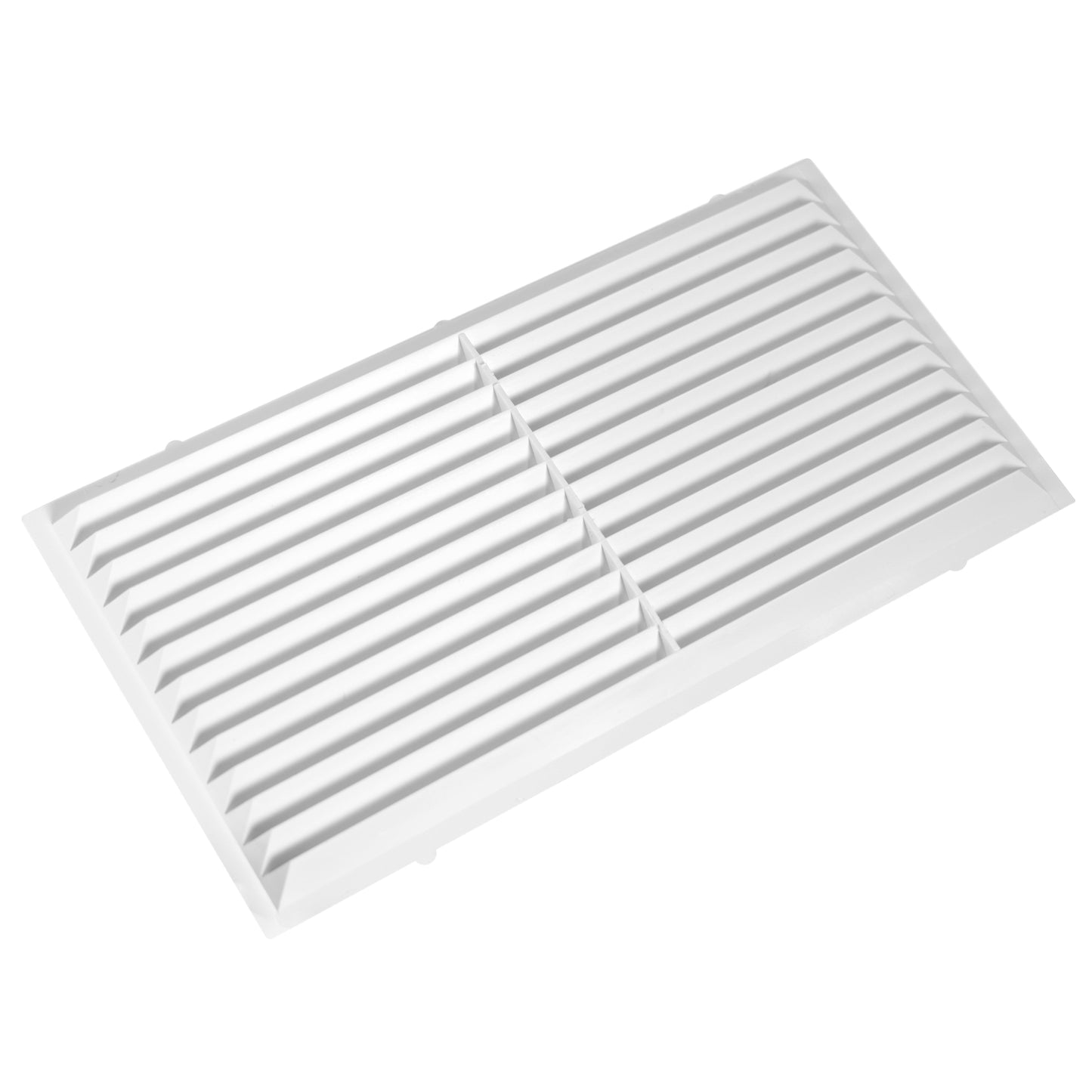 White Louvre Vent with Fly Screen, 120mm x 220mm