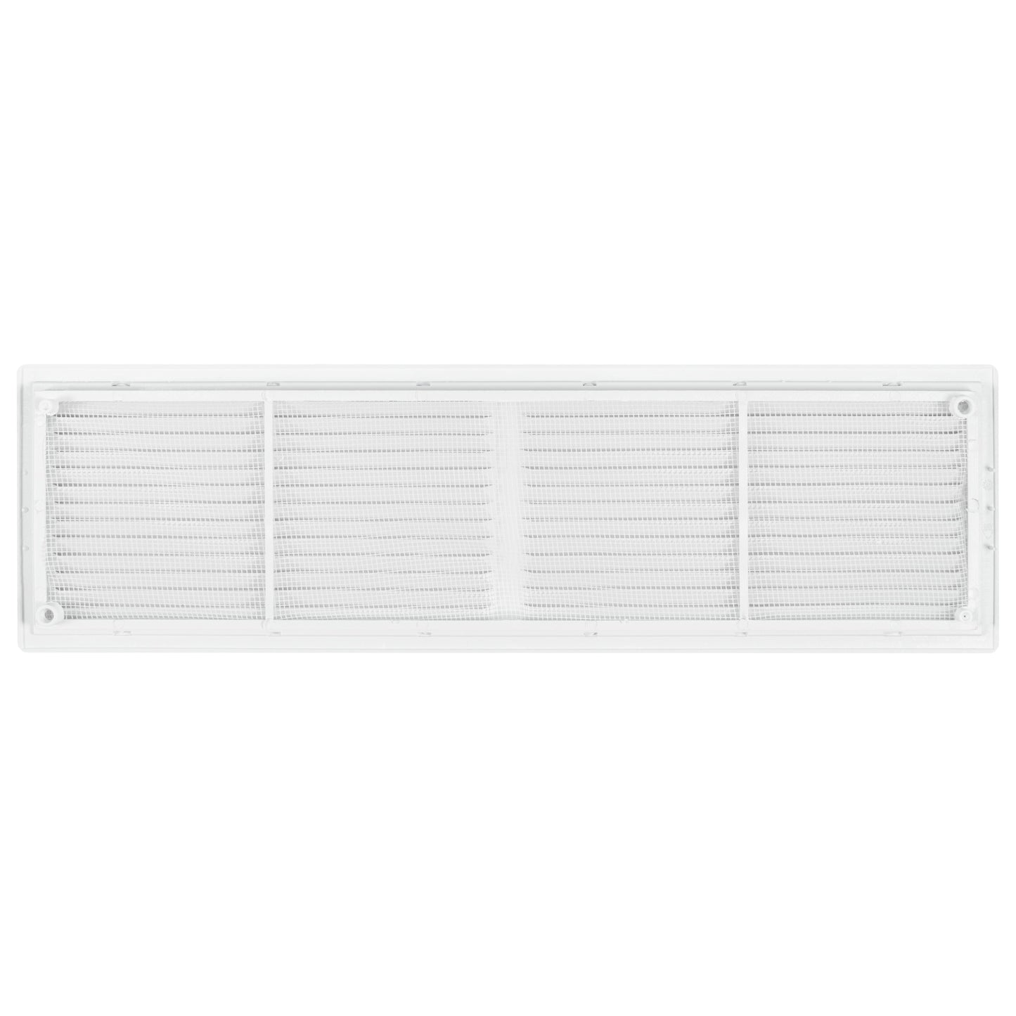 White Louvre Vent with Fly Screen, 110mm x 430mm