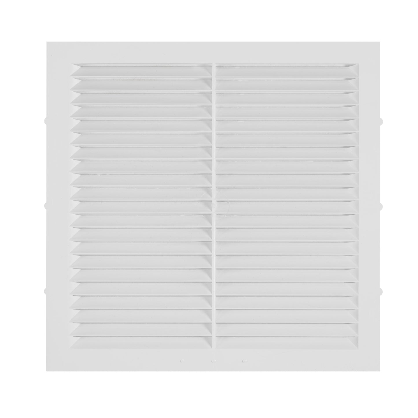 White Louvre Vent with Fly Screen, 250mm x 250mm