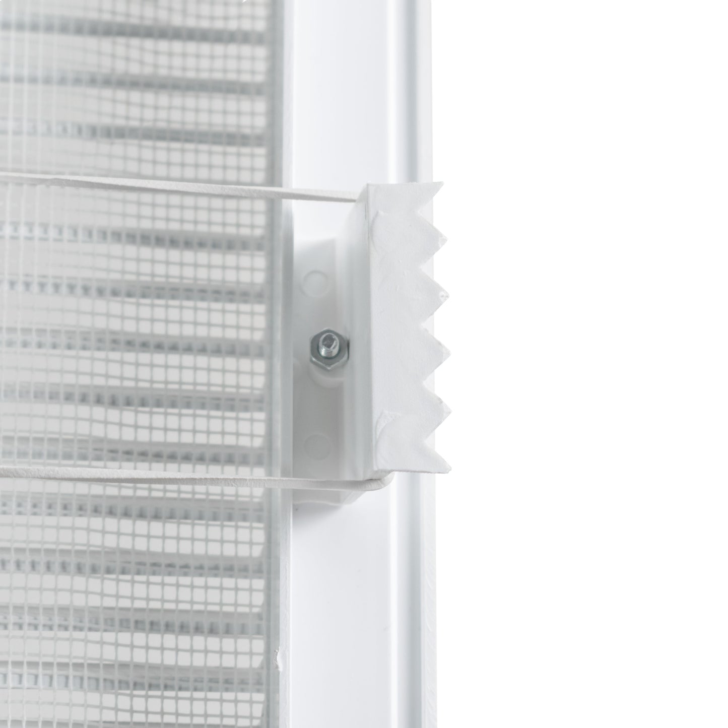 Luxury White Duo Smart Louvre Vent with Fly Mesh, 90mm x 240mm