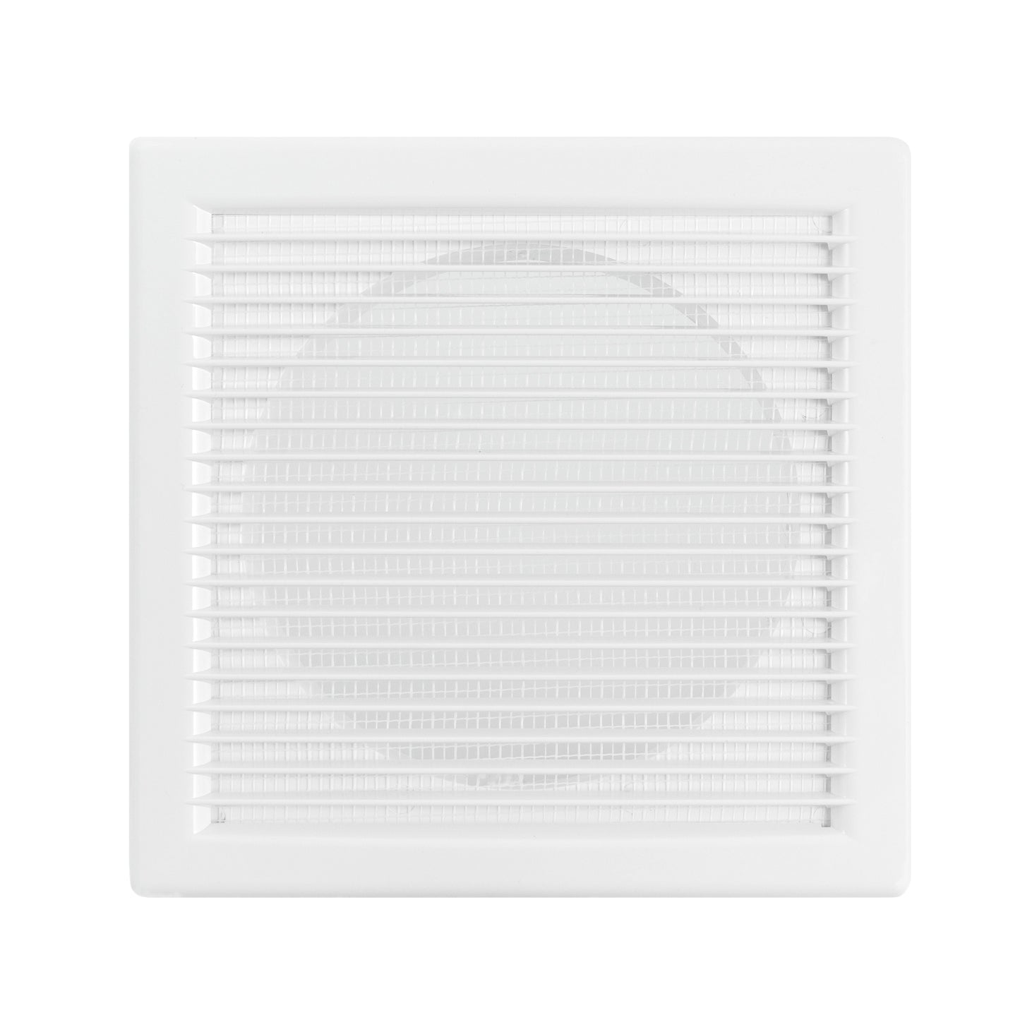 Luxury White Duo Smart Louvre Vent with Fly Mesh, 125mm x 125mm