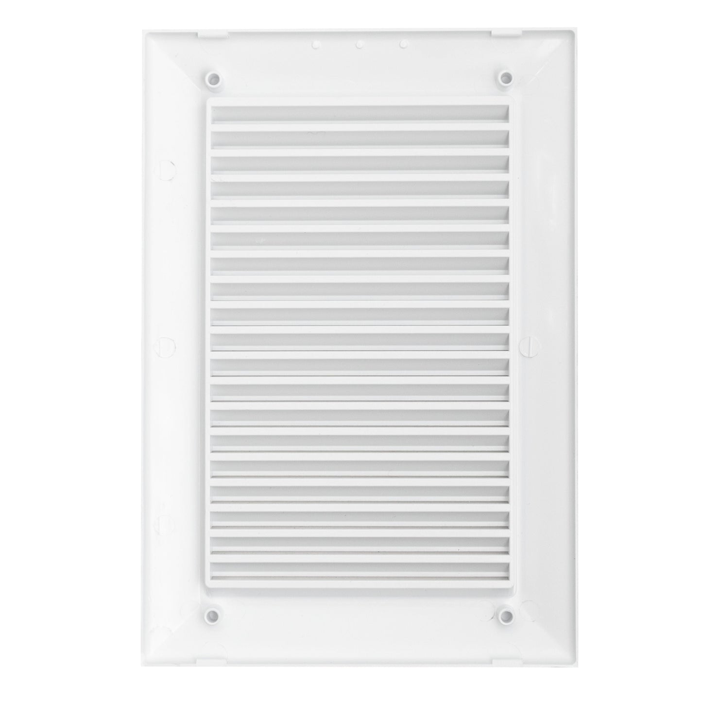 White Duo Smart Louvre Vent with Fly Mesh, 140mm x 210mm