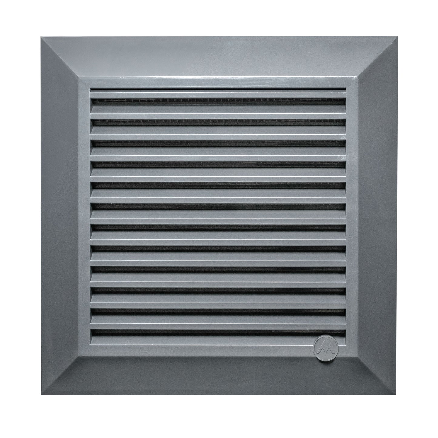 Grey Duo Smart Louvre Vent with Fly Mesh, 135mm x 135mm