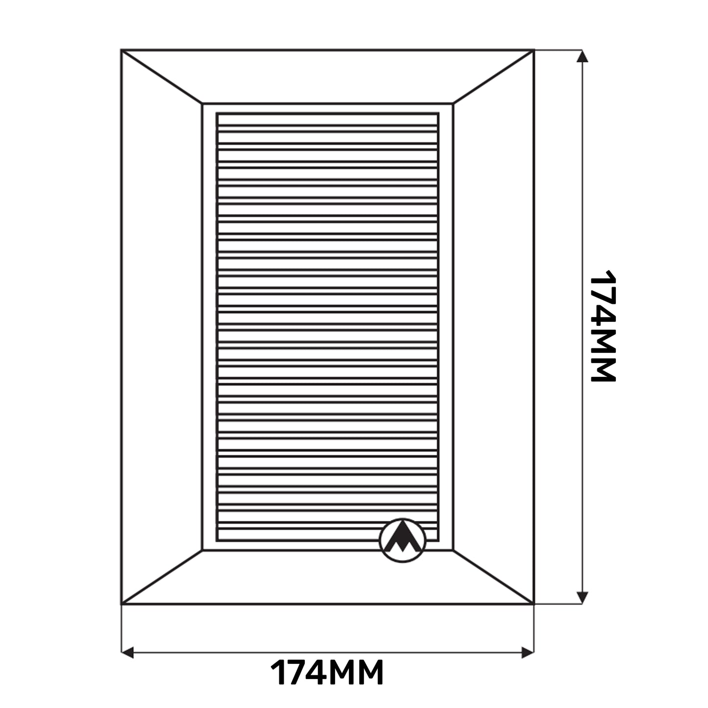 Grey Duo Smart Louvre Vent with Fly Mesh, 135mm x 135mm